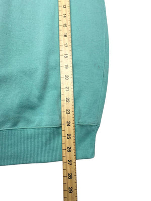 Aqua Blue Embroidery Sweatshirt Men's Small
