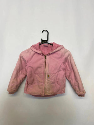 Carhartt Pink Sherpa-Lined Hooded Jacket – XXS (4–5 Years)