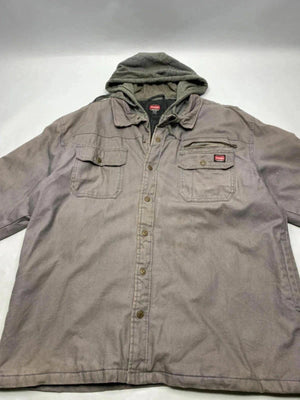Wrangler Workwear Hooded Jacket – Brown/Grey – Men’s 2XL