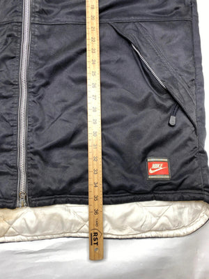 Vintage Nike Black & Beige Longline Hooded Jacket