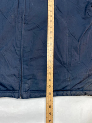 Adidas Navy Blue Puffer Jacket with Green Logo