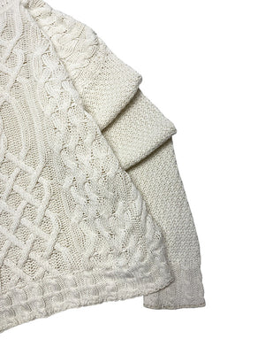 Cream Turtleneck Jumper Men's Medium