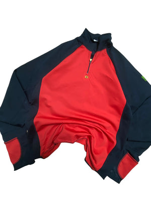 Vintage Red Adidas Half Zip Fleece Men's Large