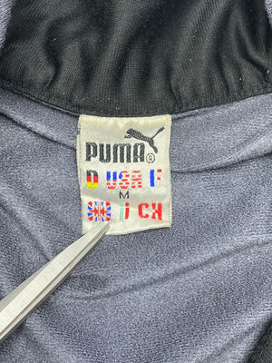 Vintage Black Puma Track Jacket Men's Medium