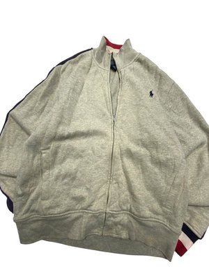 Grey Ralph Lauren Zip-through Sweatshirt Men's Large