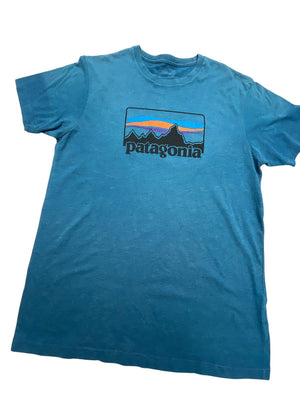 Blue Patagonia Logo T-shirt Women's Large