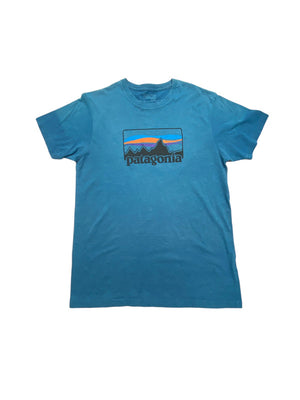 Blue Patagonia Logo T-shirt Women's Large
