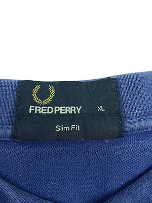 Blue Fred Perry Chest Logo Polo-shirt Women's XL