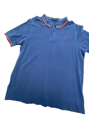Blue Fred Perry Chest Logo Polo-shirt Women's XL