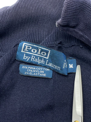 Black Ralph Lauren Zip-through Sweater Men's Medium