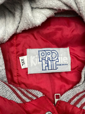 Vintage Red Profit Bomber Jacket Men's XXXL