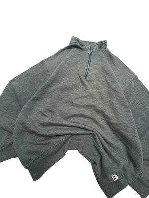 Grey Russell Athletic Half-zip Sweatshirt Men's XL