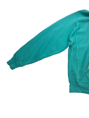 Turquoise Champion Chest Logo Hoodie Men's Large