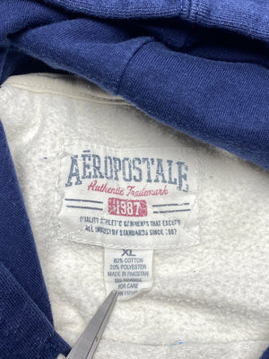 Cream Aeropostale Logo Hoodie Men's XL