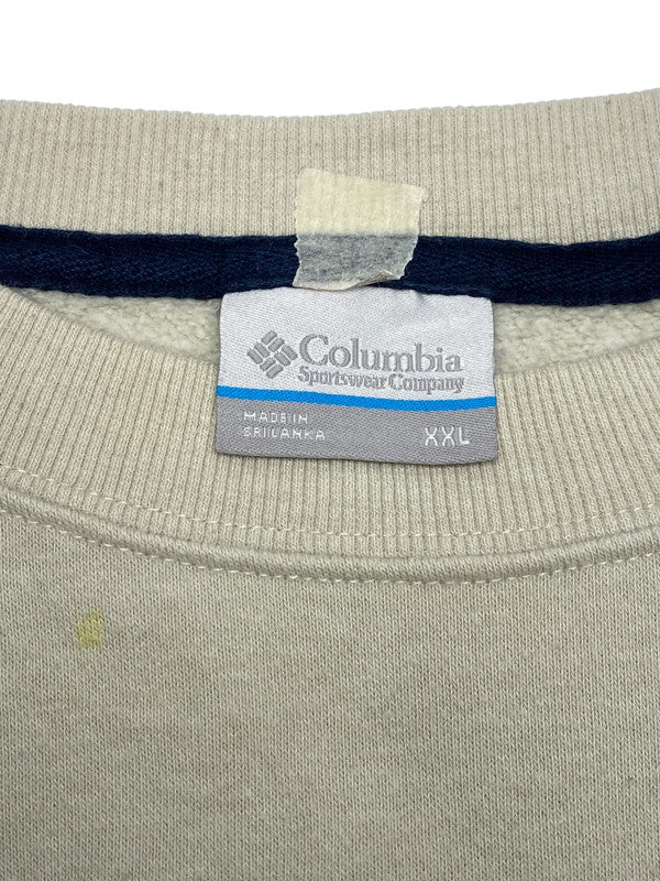 Beige Columbia Chest Embroidery Sweatshirt Men's XXL