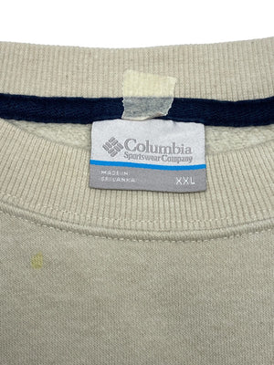 Beige Columbia Chest Embroidery Sweatshirt Men's XXL