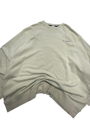 Beige Columbia Chest Embroidery Sweatshirt Men's XXL
