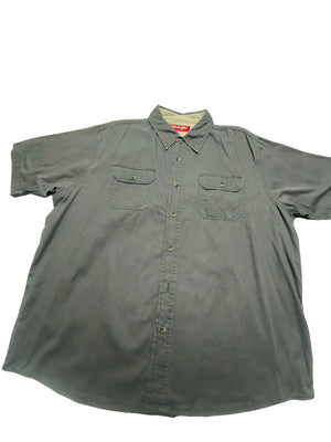 Grey Wrangler Short-sleeved Shirt Men's XL