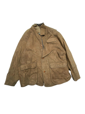 Brown Leather Thinsulate Workwear Jacket Men's XL
