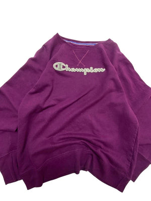 Purple Champion Logo Sweatshirt Men's Medium