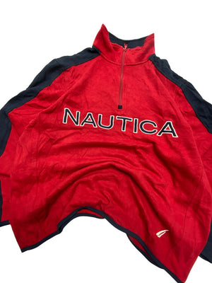 Red Nautica Half-zip Fleece Men's Medium