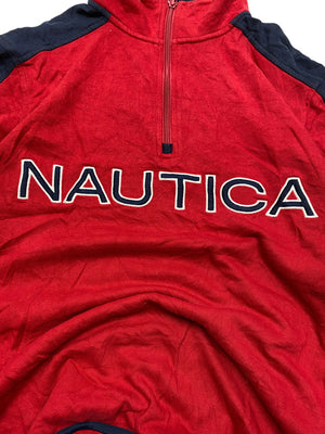 Red Nautica Half-zip Fleece Men's Medium