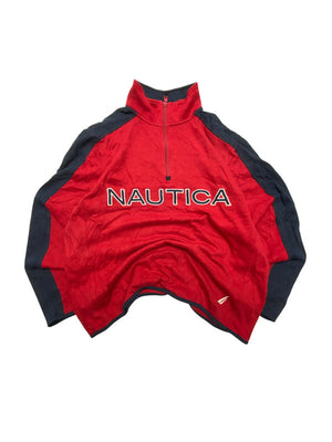 Red Nautica Half-zip Fleece Men's Medium