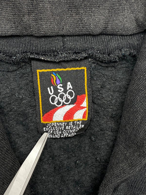 Black USA Olympic Zip-through Hoodie Men's XXXL
