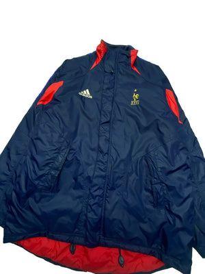 00s Navy France F.F. Adidas Windbreaker Men's XL