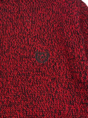 Red CHAPS Chest Logo 1/4 Zip-up Jumper Women's Large