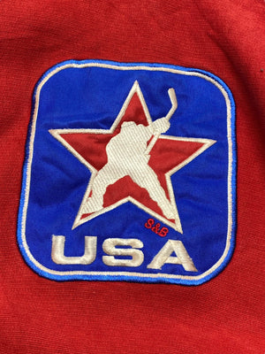 Red Steve & Barry's USA Badge Hoodie Men's Small