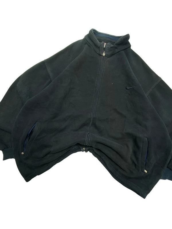 90s Black Nike Fleece Jacket Men's XXL