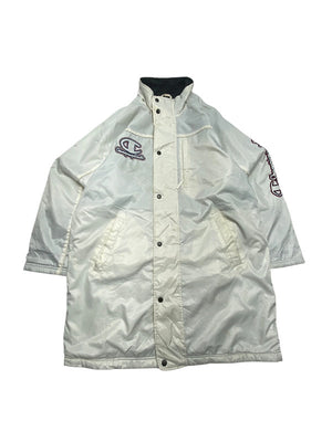 Vintage White Champion Parka Men's Medium