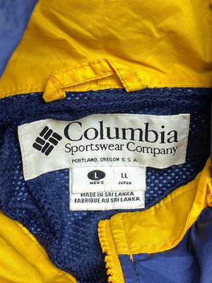 Blue-Yellow Columbia Windbreaker Men's Large