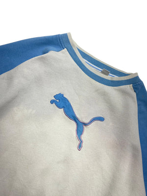 Cream Puma Logo Sweatshirt Men's Small