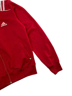00s Red Adidas Tracksuit Jacket Women's Large
