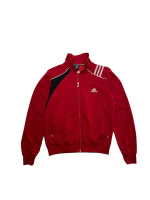 00s Red Adidas Tracksuit Jacket Women's Large