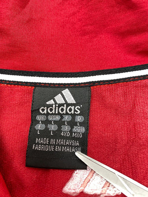 00s Red Adidas Tracksuit Jacket Women's Large