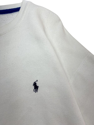 White Ralph Lauren Chest Logo Sweatshirt Men's Large