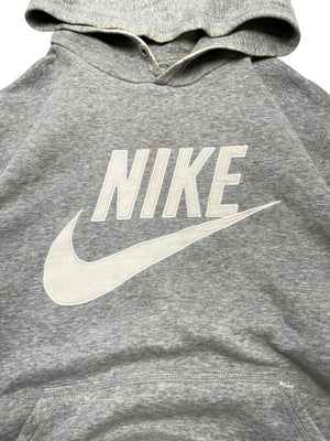 Grey Nike Logo Hoodie Men's Medium
