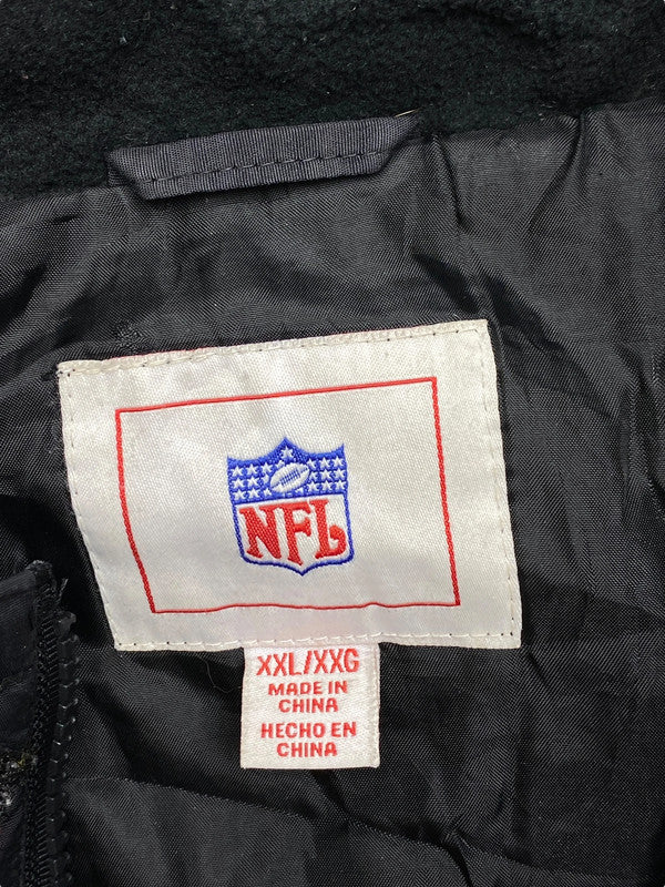 Black NFL Steelers Logo Bomber Jacket Men's XXL