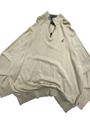 Beige Nautica Jeans Co. Half-zip Sweater Men's XL