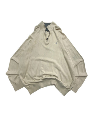 Beige Nautica Jeans Co. Half-zip Sweater Men's XL