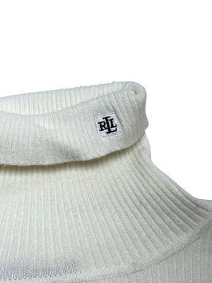 White Ralph Lauren Turtleneck Jumper Women's Medium