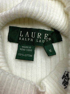 White Ralph Lauren Turtleneck Jumper Women's Medium