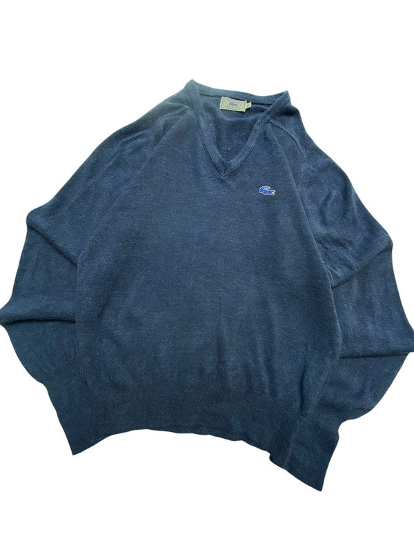 Navy IZOD x Lacoste V-neck Jumper Men's Medium