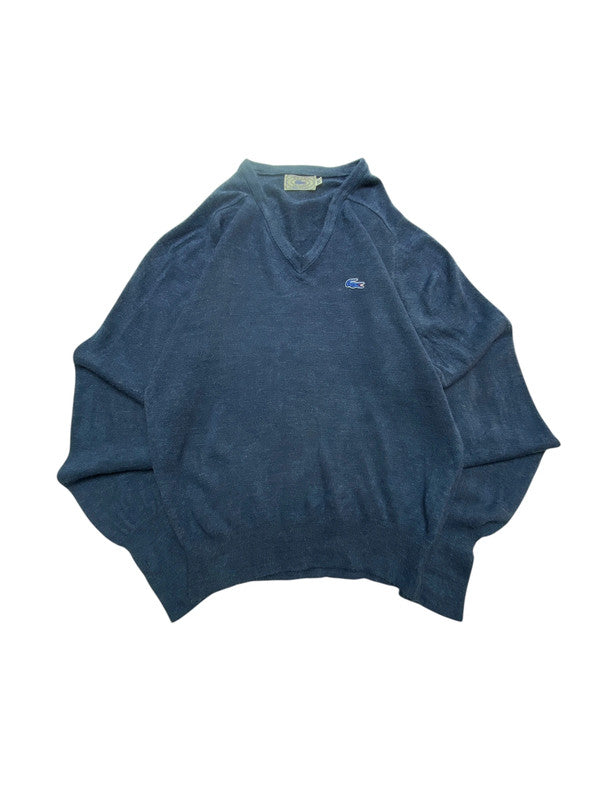 Navy IZOD x Lacoste V-neck Jumper Men's Medium