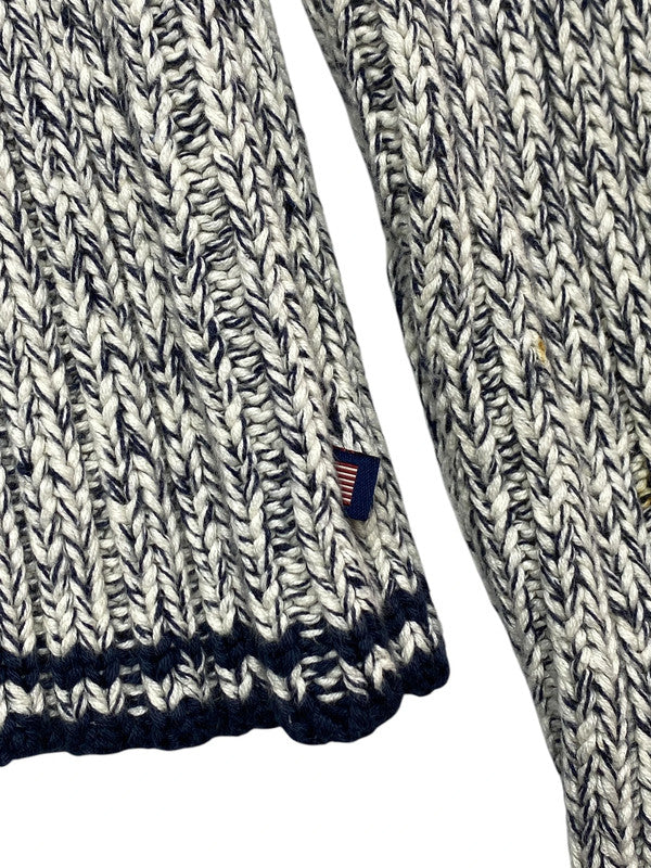 Black-White Ralph Lauren Polo Jeans Co. Turtleneck Knitwear Jumper Women's Medium
