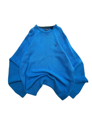 Blue CHAPS Crew-neck Jumper Women's XL