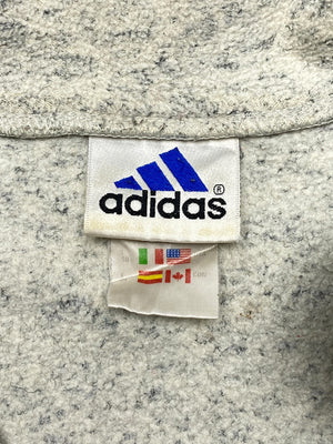 90s Grey Adidas Fleece Jacket Men's Large